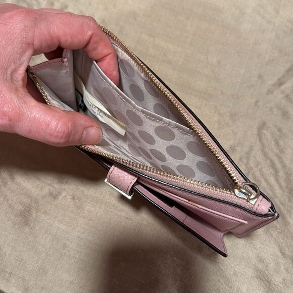 Kate Spade Pink pink Saffiano Compact Snap Zip Wallet - Picture 6 of 6